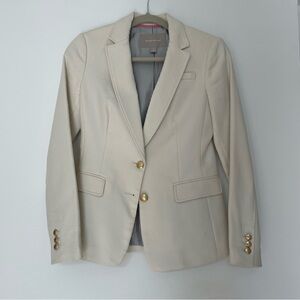 Banana Republic Cream Blazer with Gold Accents